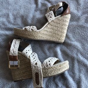 Steve Madden espadrilles, Size 8, cream & natural
